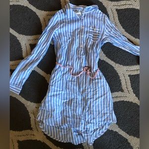 H&M striped girls shirt dress with belt